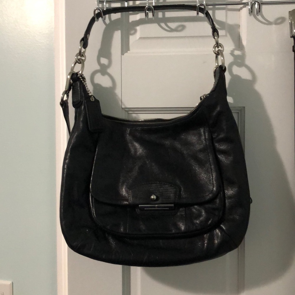 Coach black leather crossbody - Picture 4 of 6